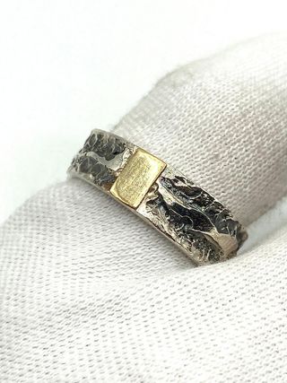 Anillo plata-oro 18k artesanal