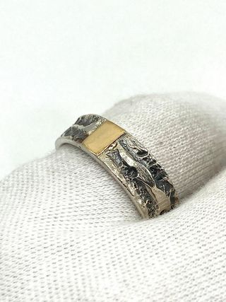 Anillo plata-oro 18k artesanal