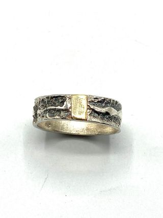 Anillo plata-oro 18k artesanal