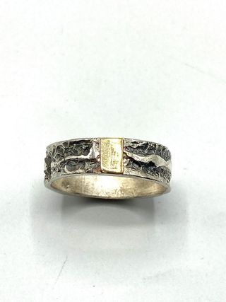 Anillo plata-oro 18k artesanal