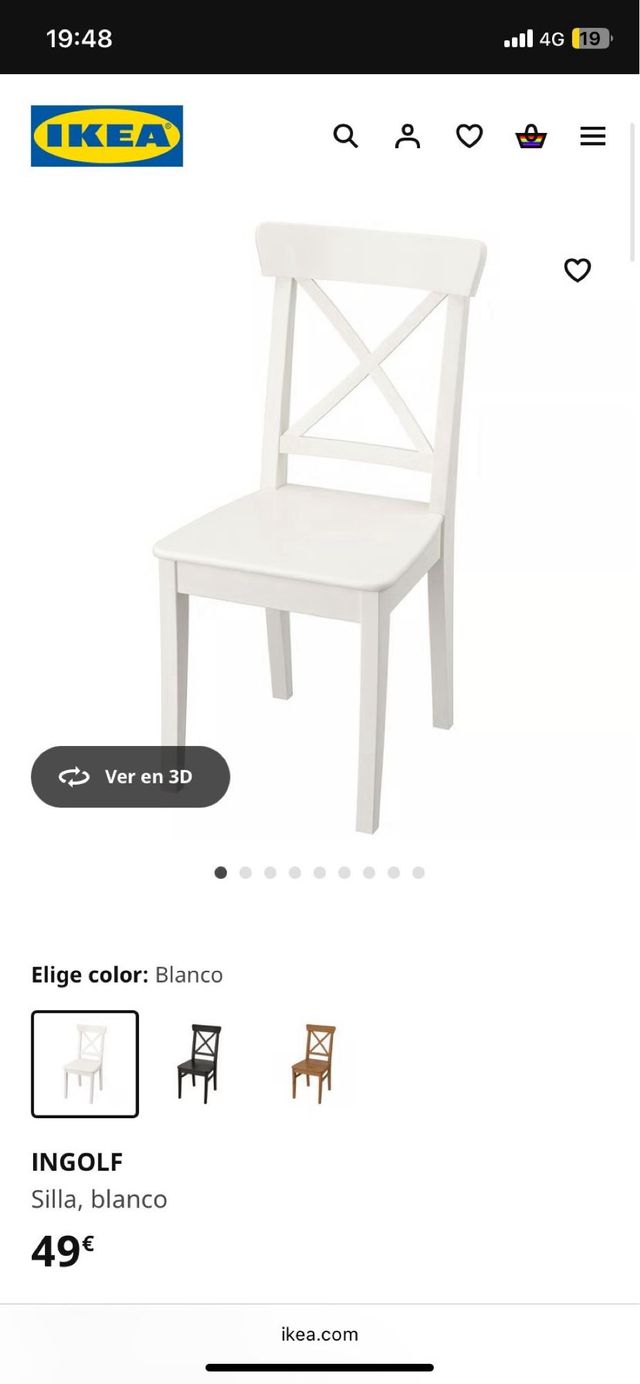 Conjunto Comedor Ikea Ingatorp/Ingolf Blanco