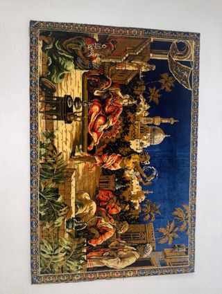 Obra de arte textil tradicionalmente tejida a mano
