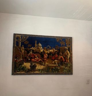 Obra de arte textil tradicionalmente tejida a mano