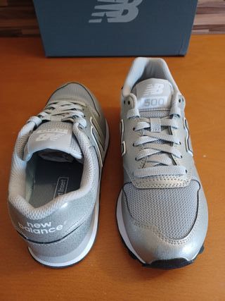 Zapatillas New Balance 500 - 37.5 Plata