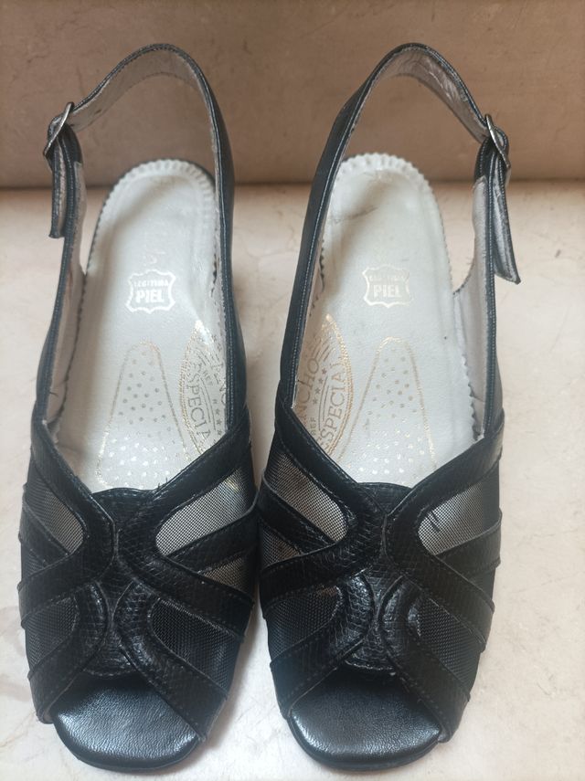 Zapatos mujer piel negros