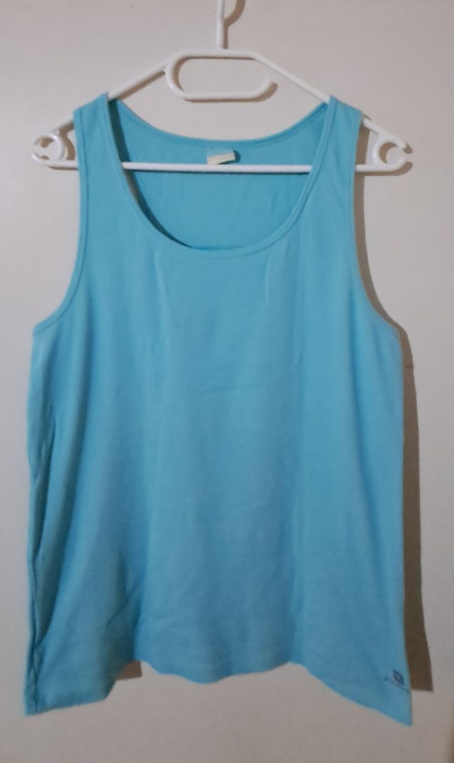 2 Canotte Domyos L-XL Grigio-Turchese