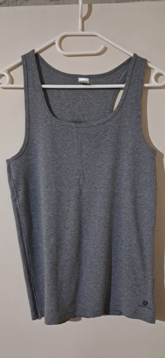 2 Canotte Domyos L-XL Grigio-Turchese