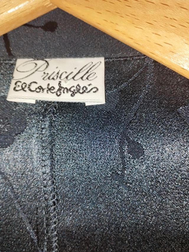 Blusón guardapolvos azul marino.alta costura.