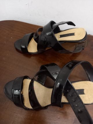 Sandali Zara neri con zeppa