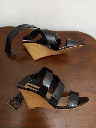 Sandali Zara neri con zeppa