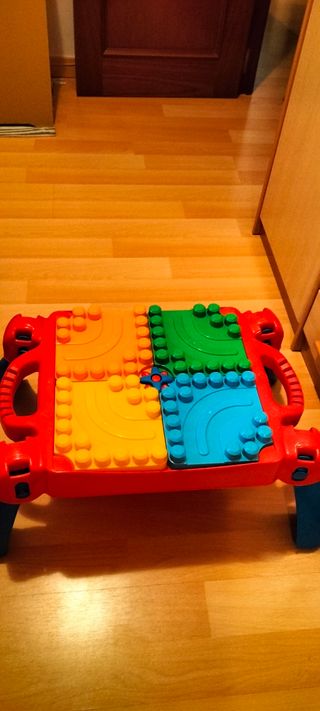 Mesa bloques construcción infantil + bloques