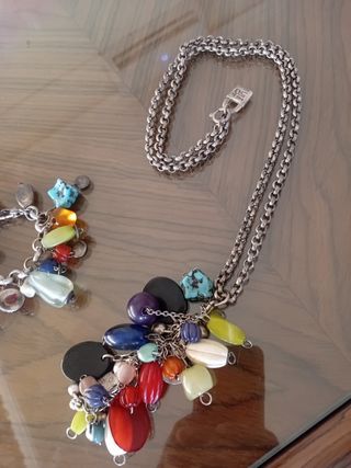Collar y pulsera multicolor uno de 50