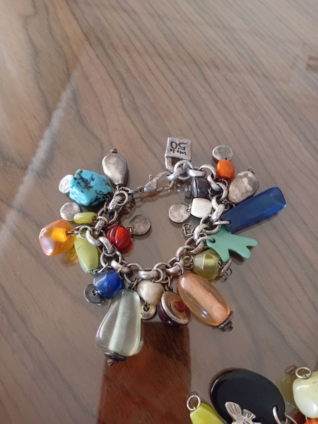 Collar y pulsera multicolor uno de 50