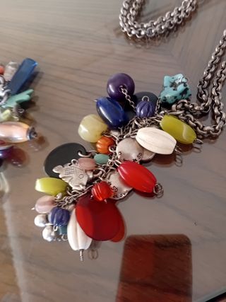 Collar y pulsera multicolor uno de 50