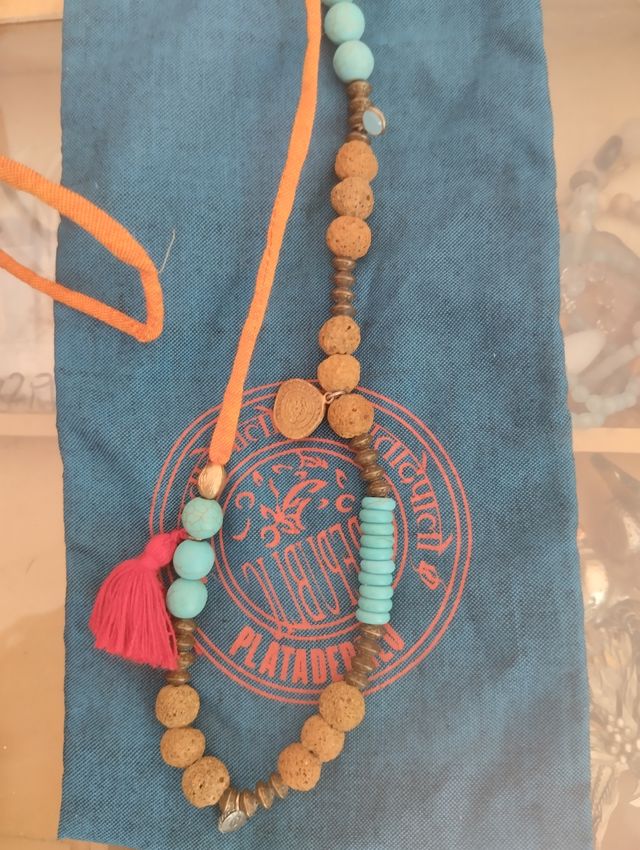 Collar Plata Palo artesanal