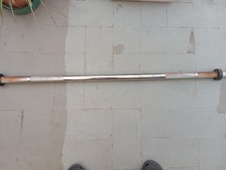 Barra pesas oxido - usada