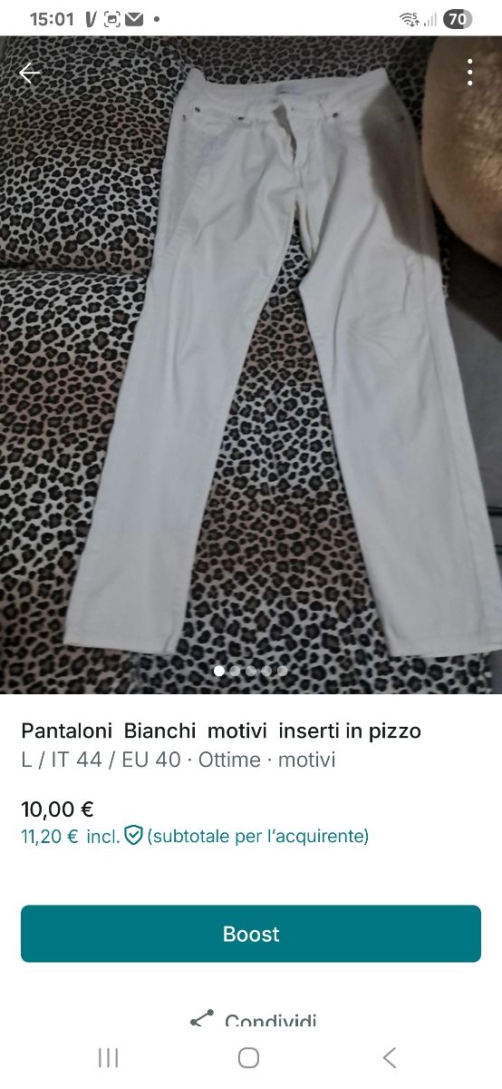 Pantaloni bianchi Motivi L/40