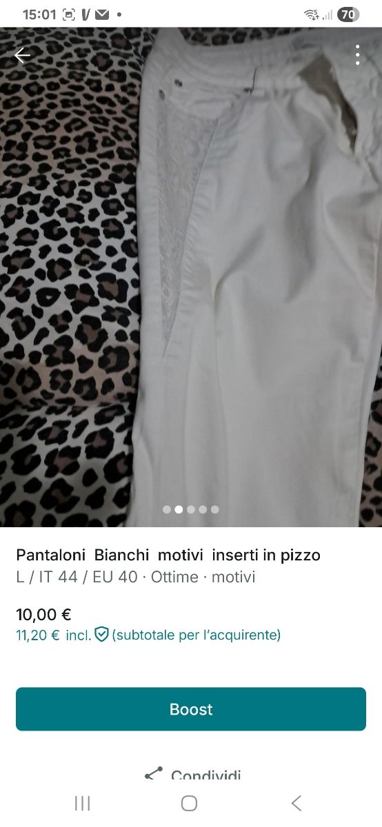 Pantaloni bianchi Motivi L/40