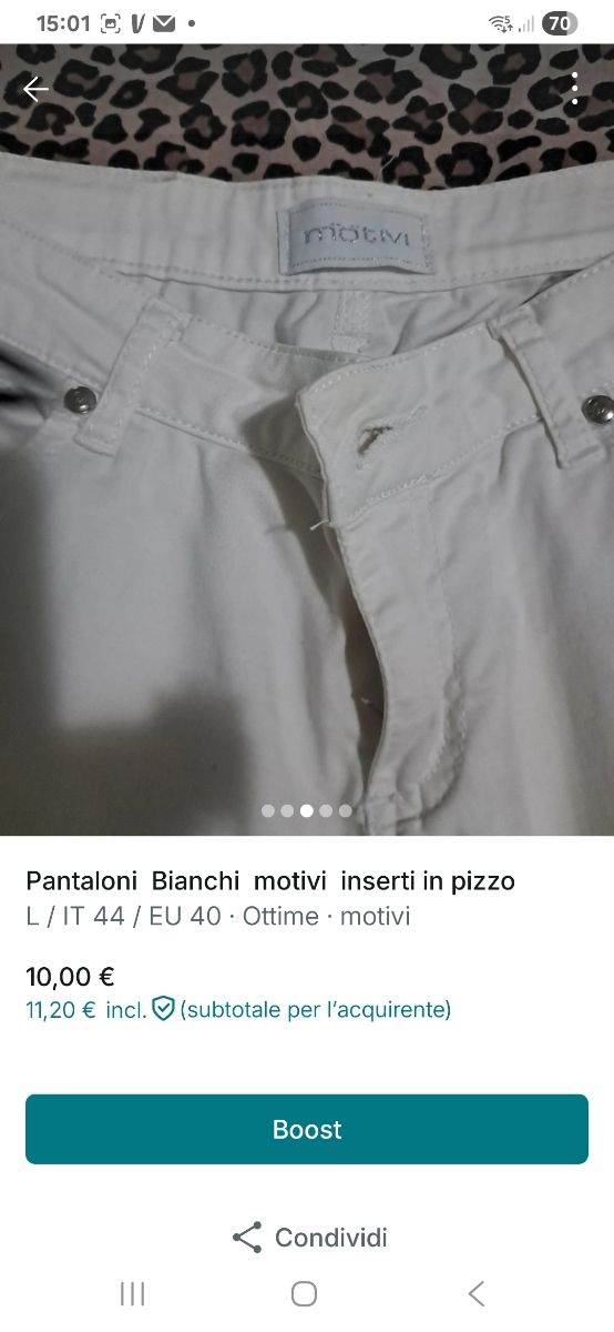 Pantaloni bianchi Motivi L/40