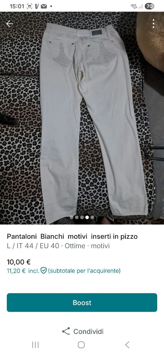 Pantaloni bianchi Motivi L/40