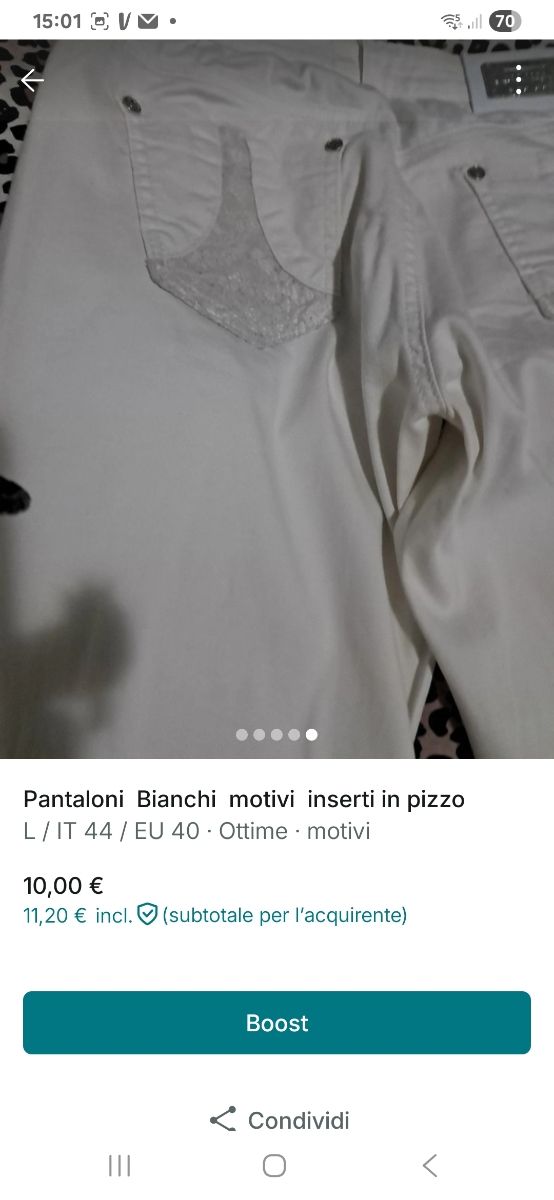 Pantaloni bianchi Motivi L/40
