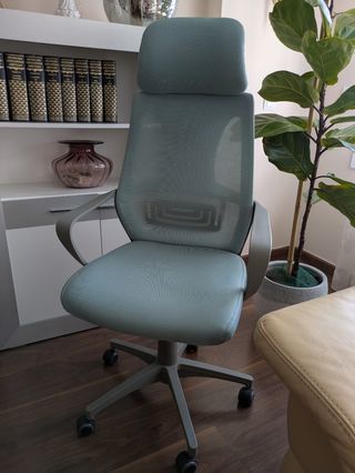 Silla oficina azul y gris