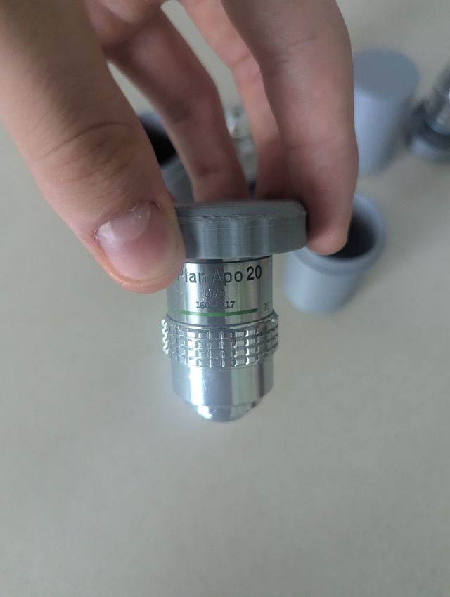 5 Cajas para objetivo de microscopio (pack de 5)