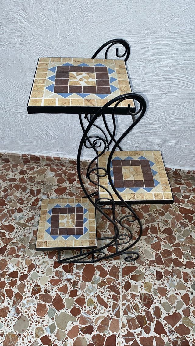 Estantería mosaico hierro forjado