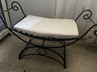 Sillón tocador forja negro