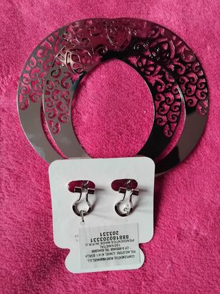 Aros grandes plateados R&M