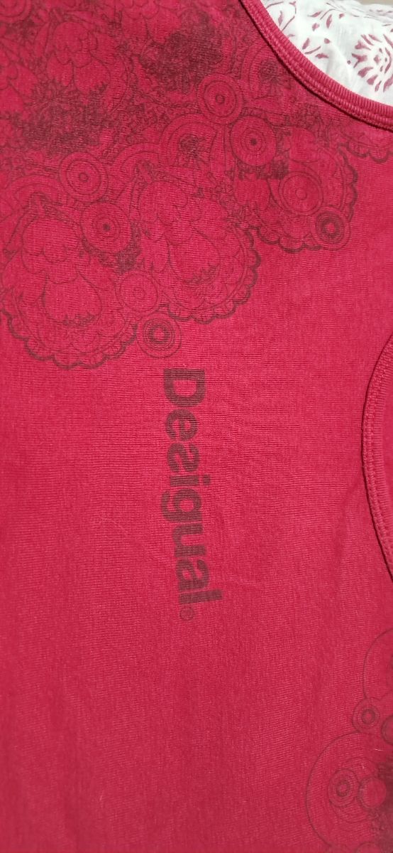 Canotta Desigual Rossa Tg L