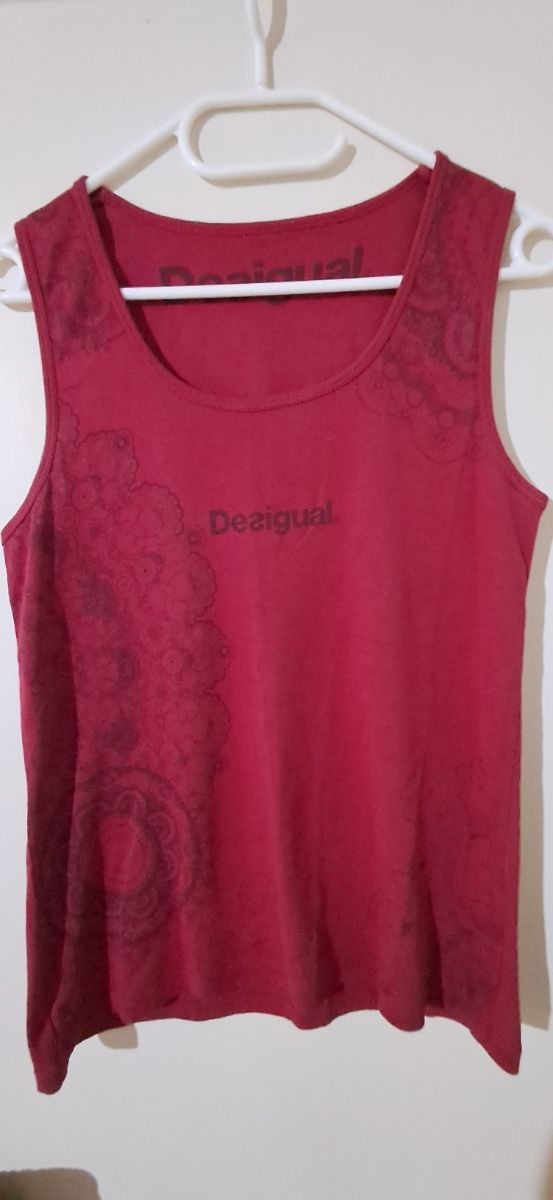 Canotta Desigual Rossa Tg L