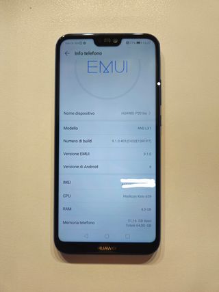 Huawei P20 Lite Blu Come Nuovo