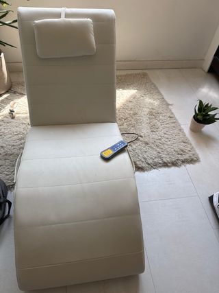 Sillón masaje blanco - piel sintética