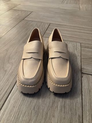 Mocasines plataforma beige - 37