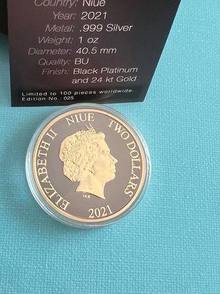 Moneda Tortuga Niue 2021 Plata