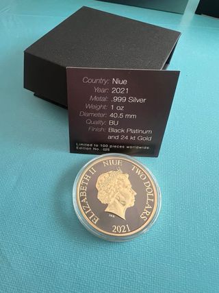Moneda Tortuga Niue 2021 Plata