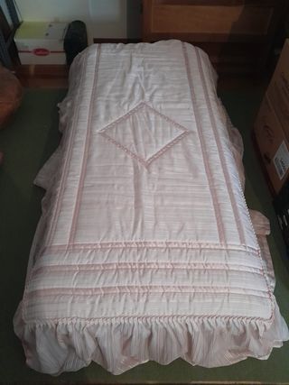 Edredón rosa cama 90 satin