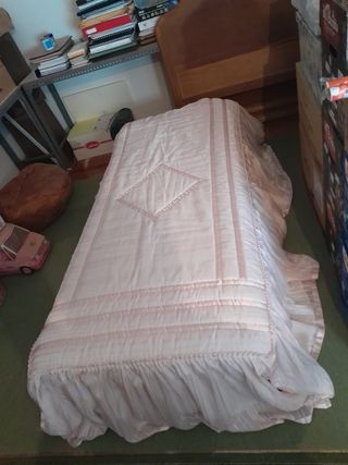 Edredón rosa cama 90 satin