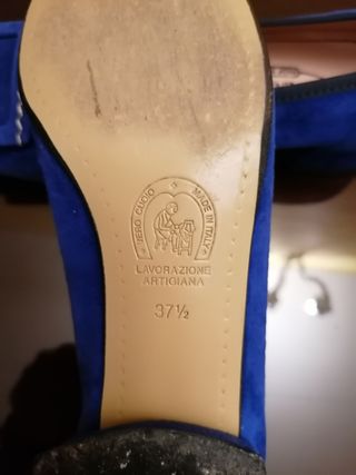 Ballerine bluette camoscio 37.5