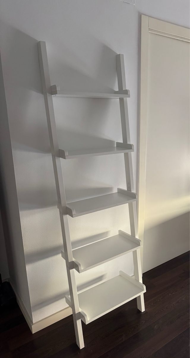 Estantería Escalera Blanca - 5 Estantes