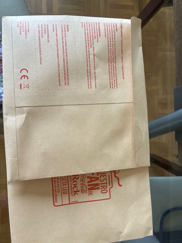 Talla M y Talla XL luz CocaCola negra -