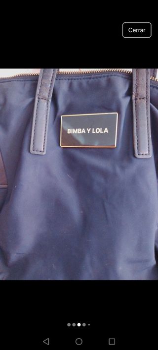  Bimba y Lola - Lona y piel  Azul Marino.rebajado 