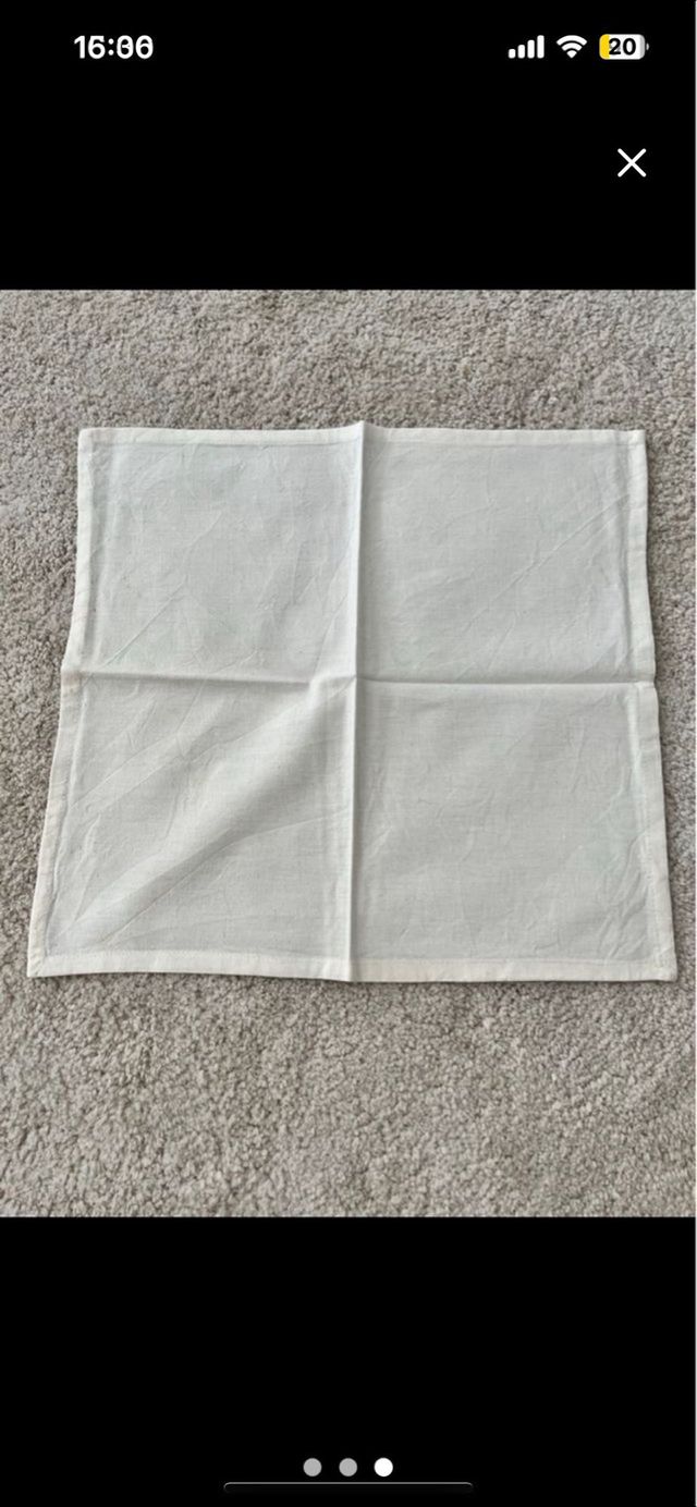 Mantel y servilletas - Rojo y beige