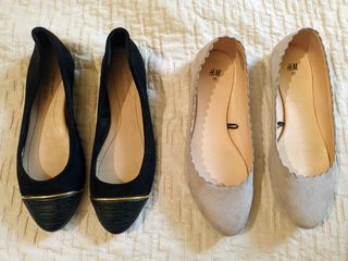 Bailarinas negras y beige. Precio negociable