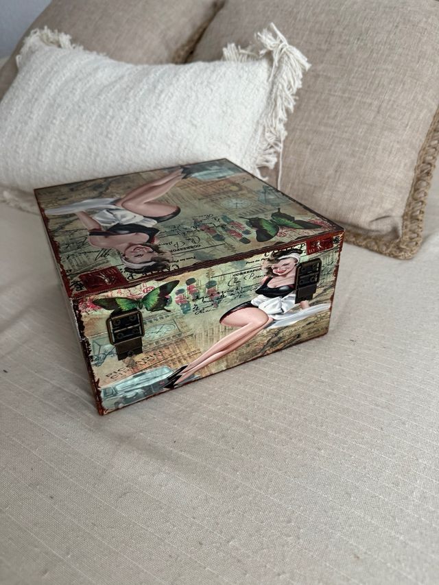 Caja Vintage madera - Decorativa