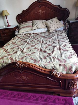 Cama matrimonio 135cm de madera.