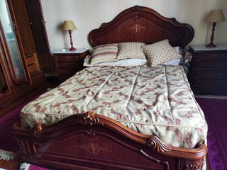 Cama matrimonio 135cm de madera.