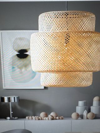 Lámpara Ikea Sinnerlig 50cm bambú
