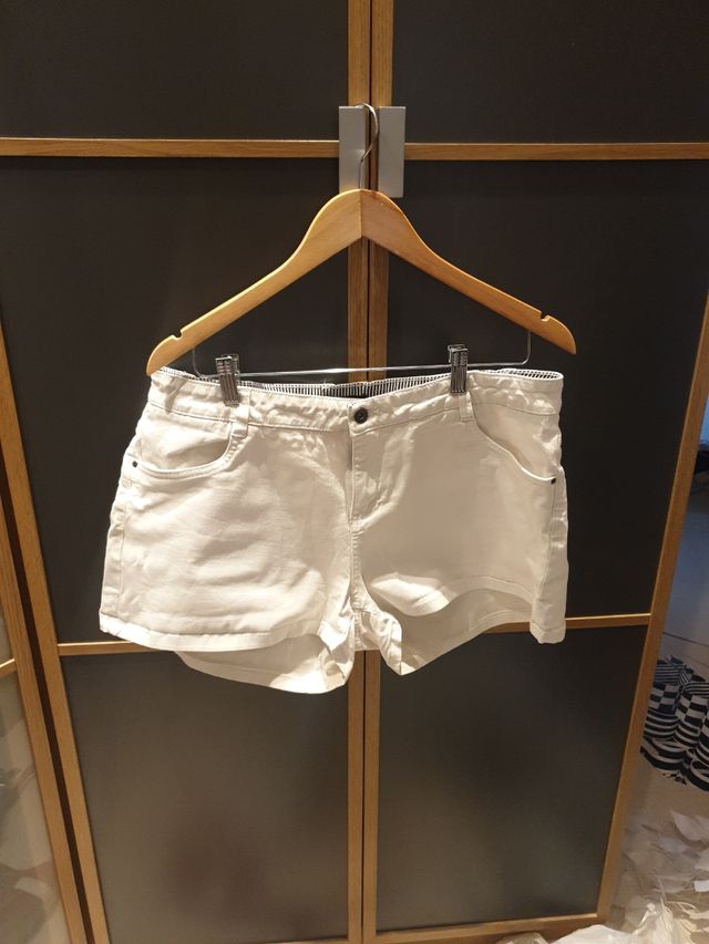 Shorts Blanco Mujer - Talla 44
